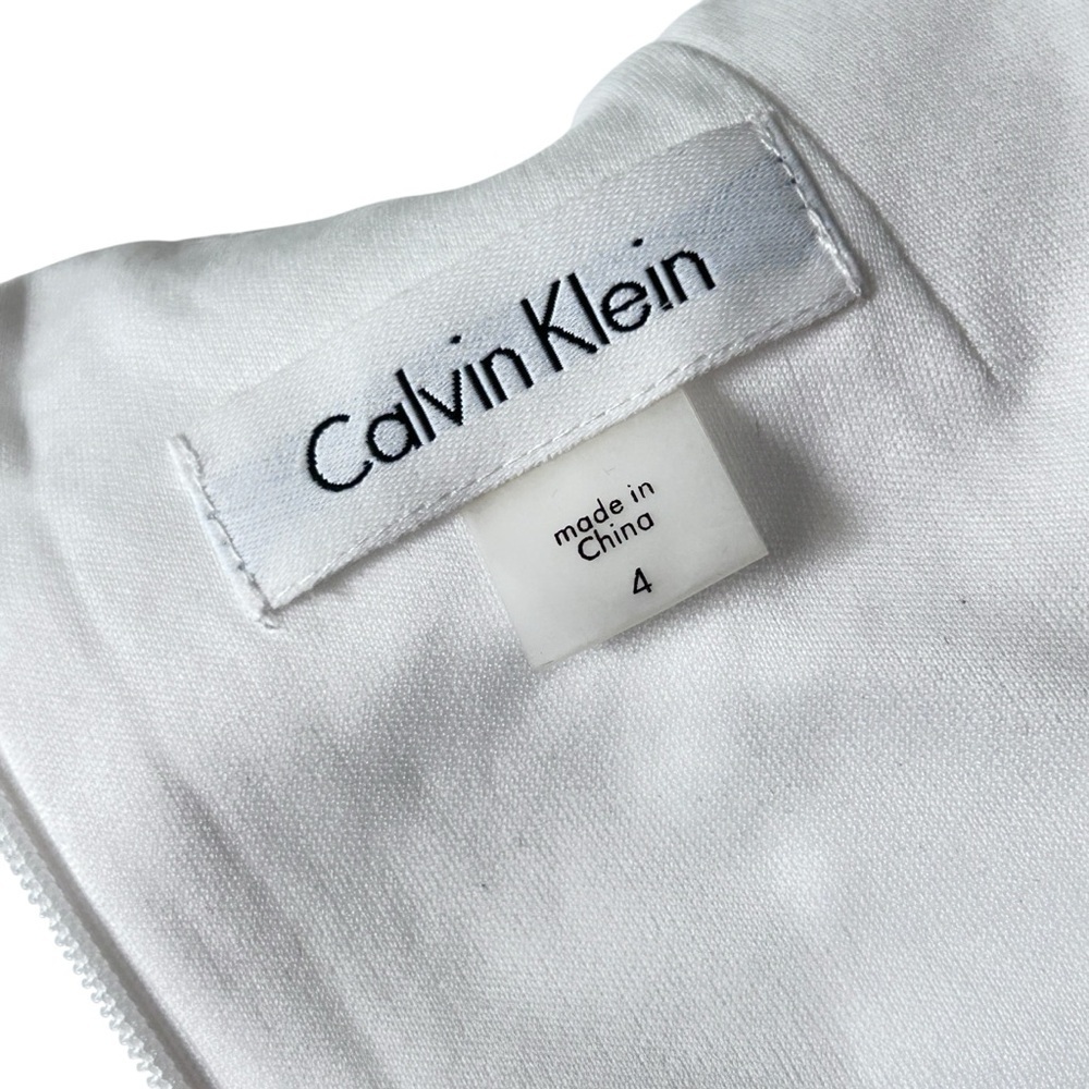 Calvin Klein White Sleeveless Shift Dress - Picture 7 of 11